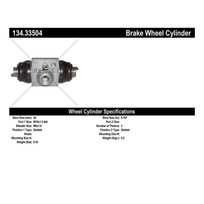 CENTRIC PARTS 134.33504 Centric Premium Wheel Cylinder
