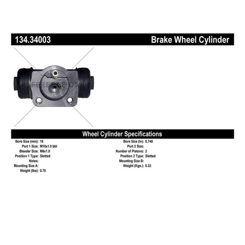 CENTRIC PARTS 134.34003 Centric Premium Wheel Cylinder
