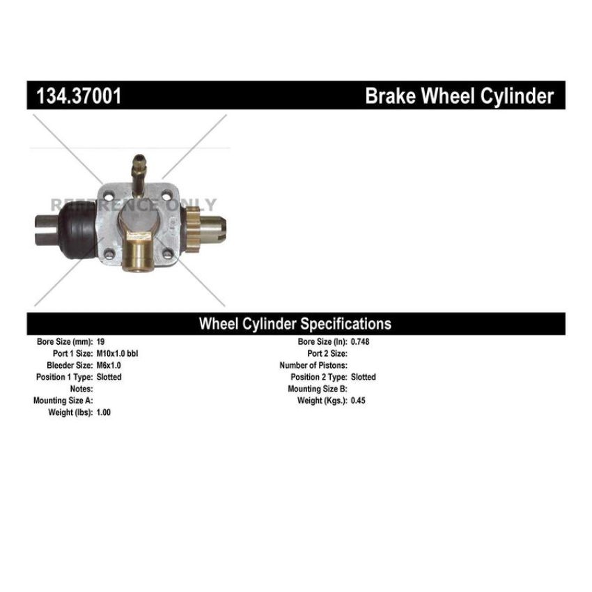 CENTRIC PARTS 134.37001 Centric Premium Wheel Cylinder