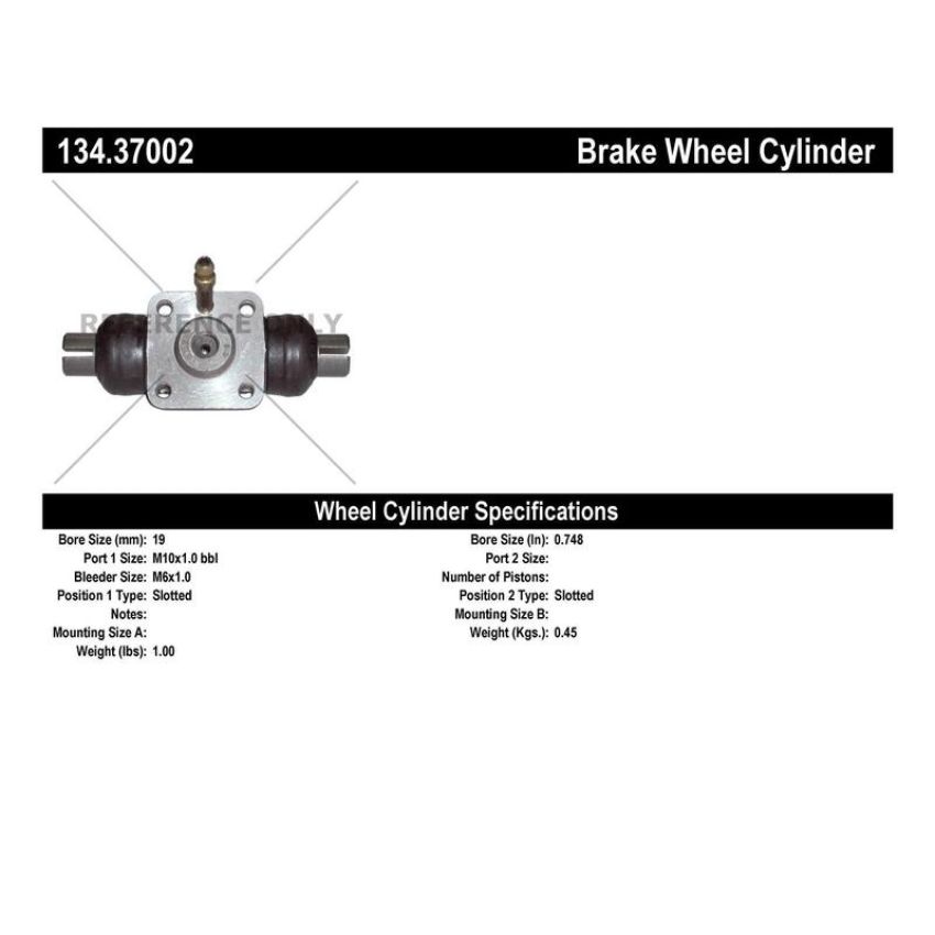 CENTRIC PARTS 134.37002 Centric Premium Wheel Cylinder