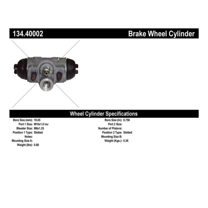 CENTRIC PARTS 134.40002 Centric Premium Wheel Cylinder