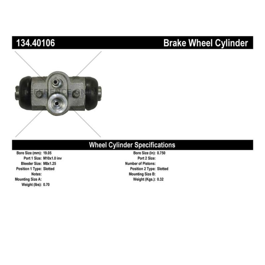 CENTRIC PARTS 134.40106 Centric Premium Wheel Cylinder