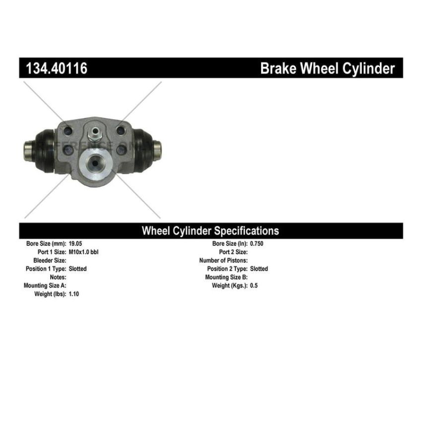 CENTRIC PARTS 134.40116 Centric Premium Wheel Cylinder