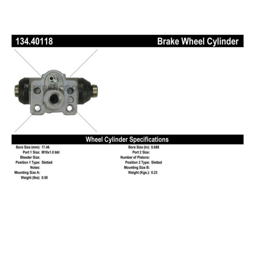 CENTRIC PARTS 134.40118 Centric Premium Wheel Cylinder