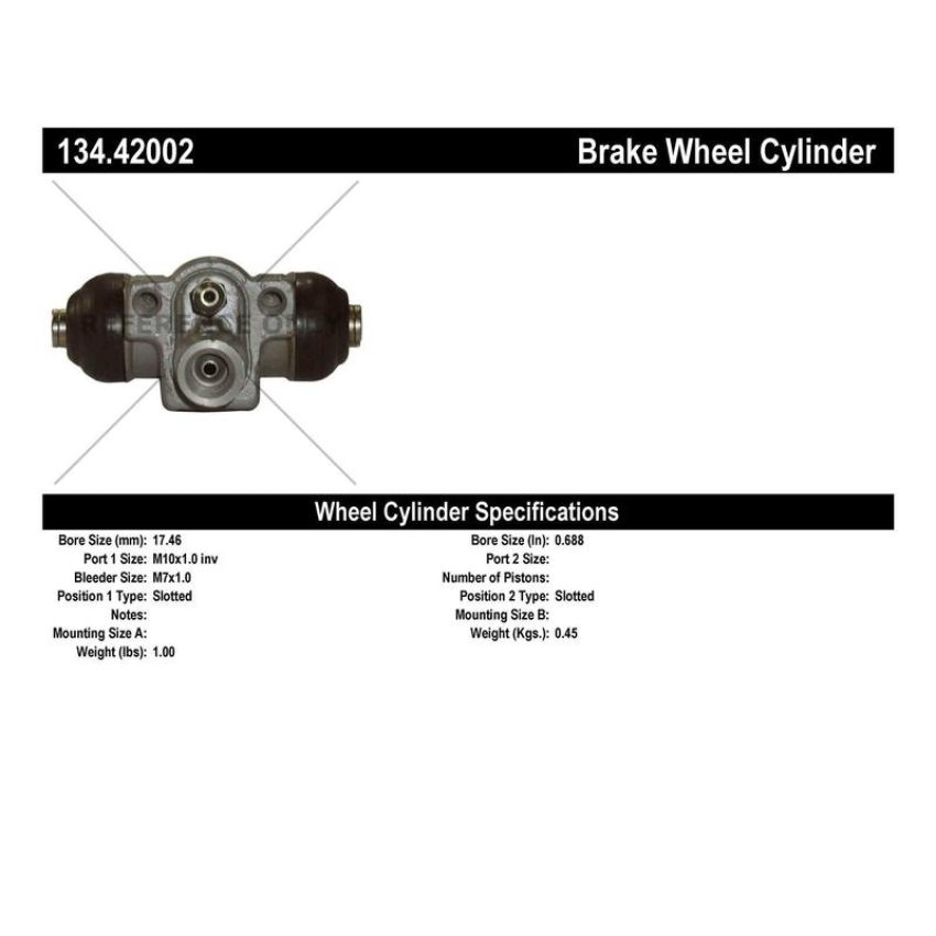 CENTRIC PARTS 134.42002 Centric Premium Wheel Cylinder