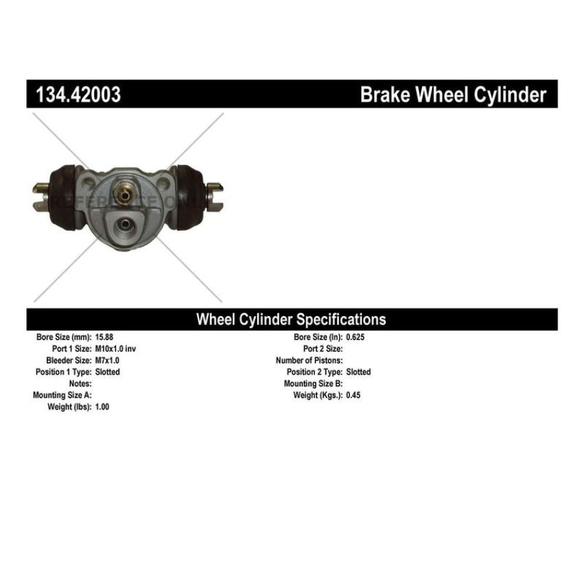 CENTRIC PARTS 134.42003 Centric Premium Wheel Cylinder