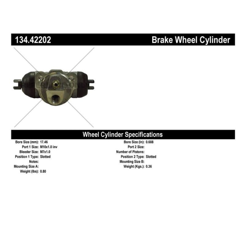 CENTRIC PARTS 134.42202 Centric Premium Wheel Cylinder