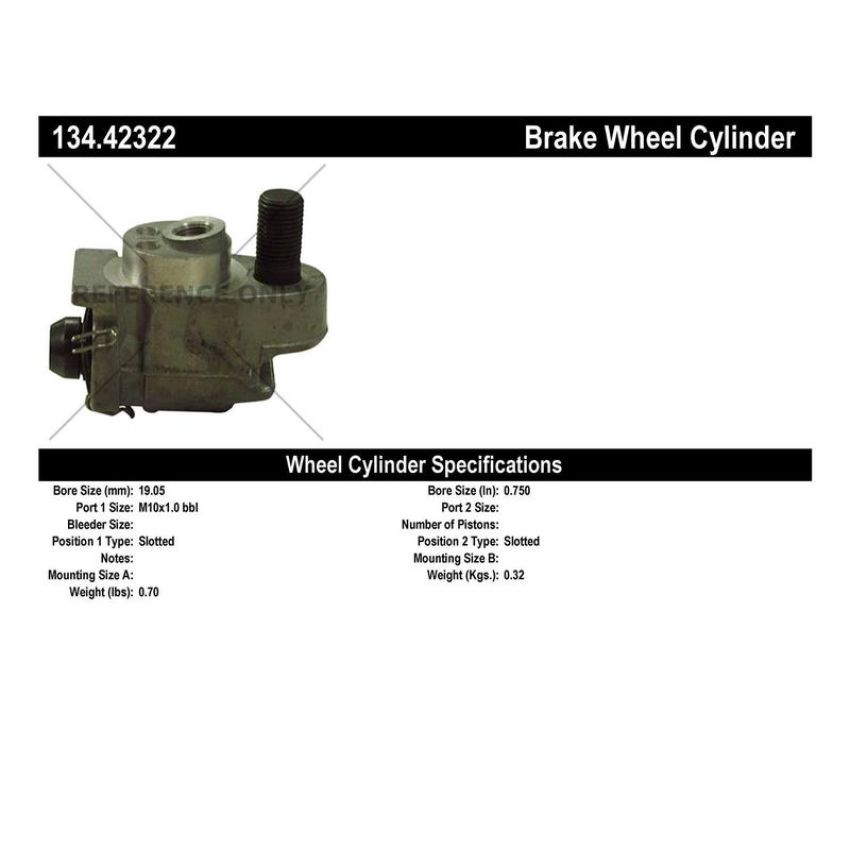 CENTRIC PARTS 134.42322 Centric Premium Wheel Cylinder