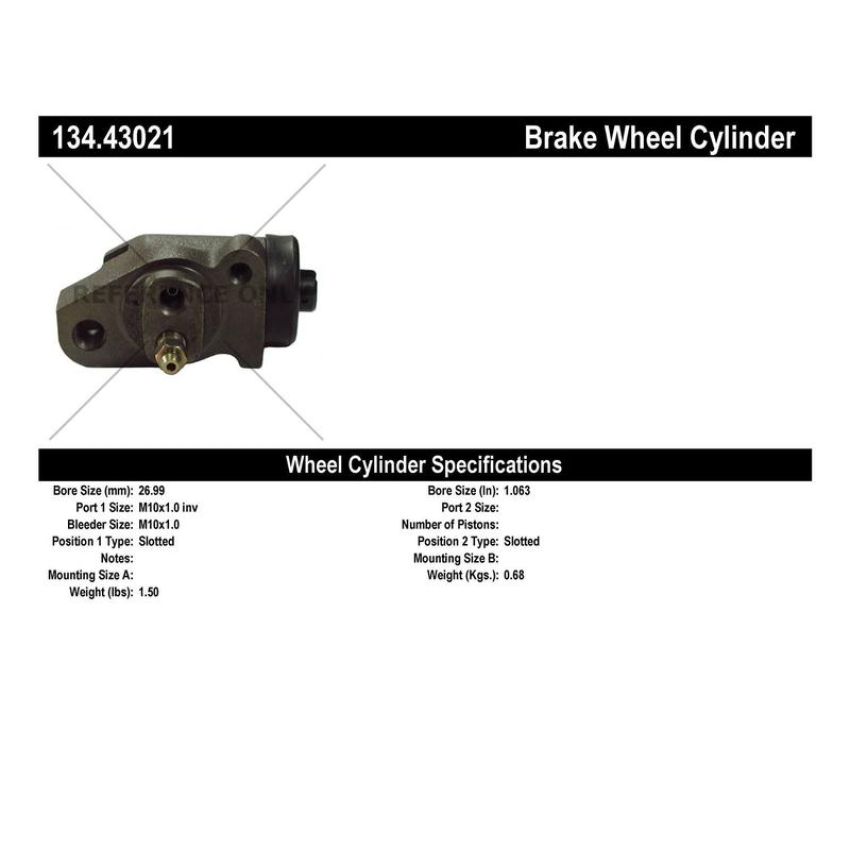 CENTRIC PARTS 134.43021 Centric Premium Wheel Cylinder