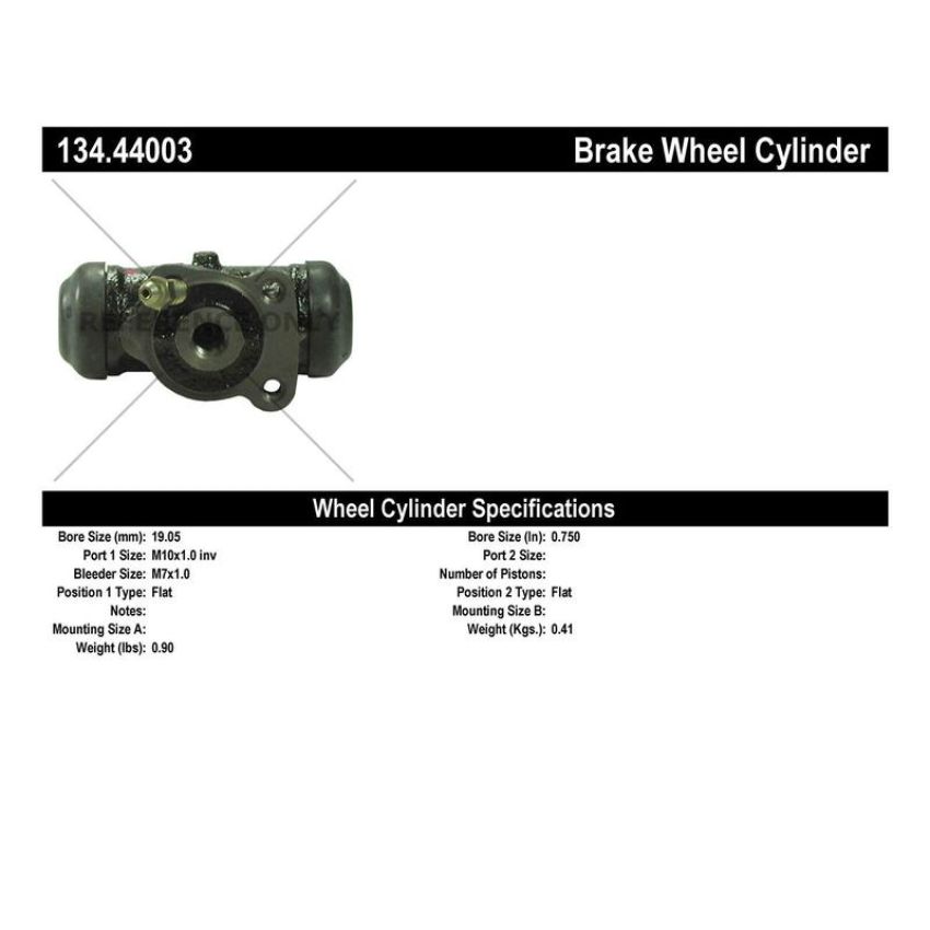 CENTRIC PARTS 134.44003 Centric Premium Wheel Cylinder