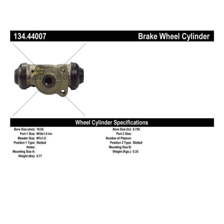 CENTRIC PARTS 134.44007 Centric Premium Wheel Cylinder