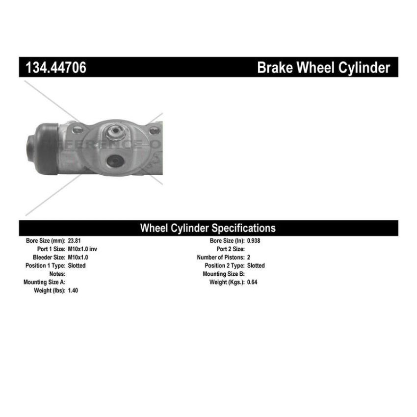 CENTRIC PARTS 134.44706 Centric Premium Wheel Cylinder