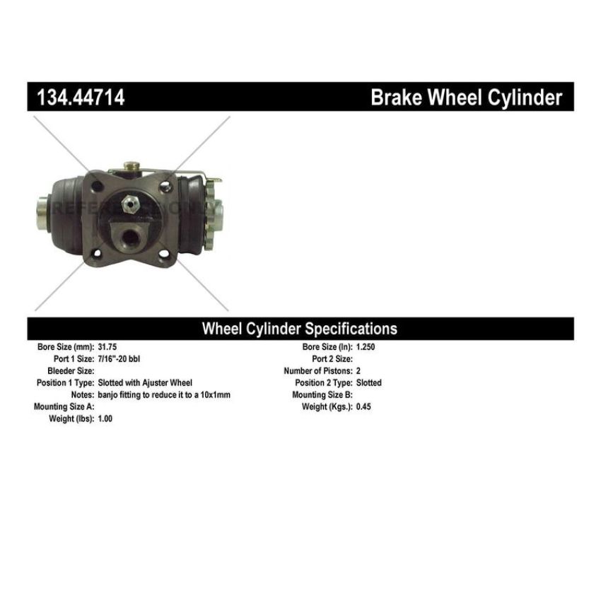 CENTRIC PARTS 134.44714 Centric Premium Wheel Cylinder