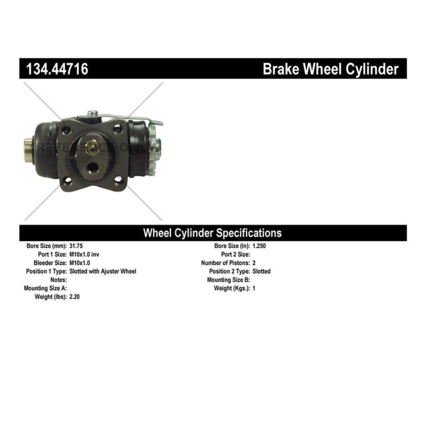 CENTRIC PARTS 134.44716 Centric Premium Wheel Cylinder