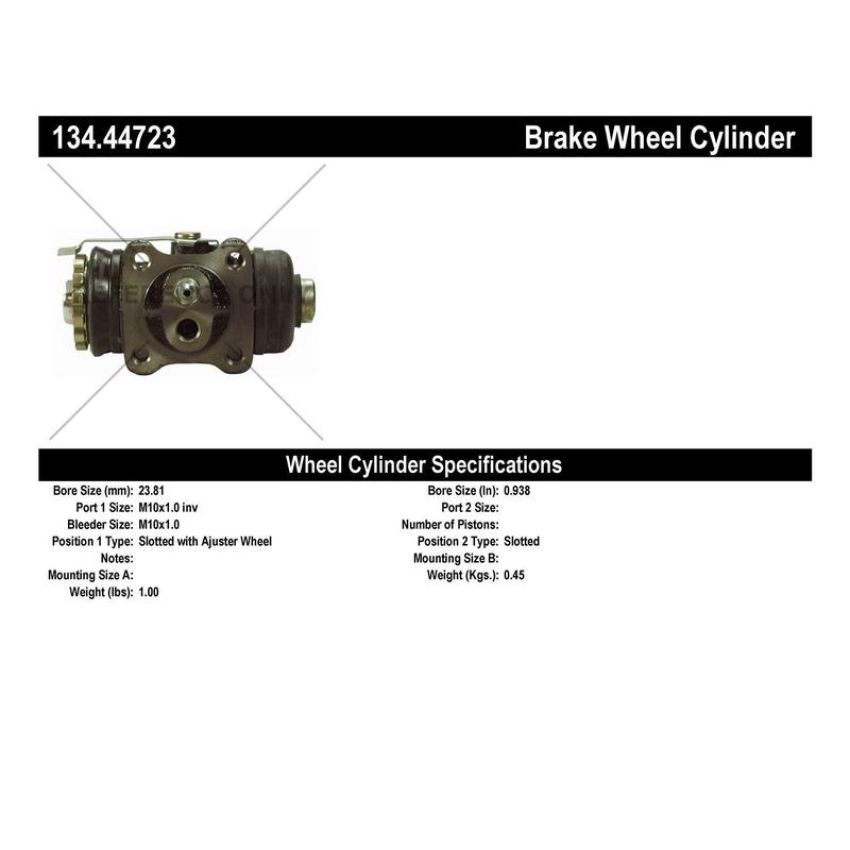 CENTRIC PARTS 134.44723 Centric Premium Wheel Cylinder