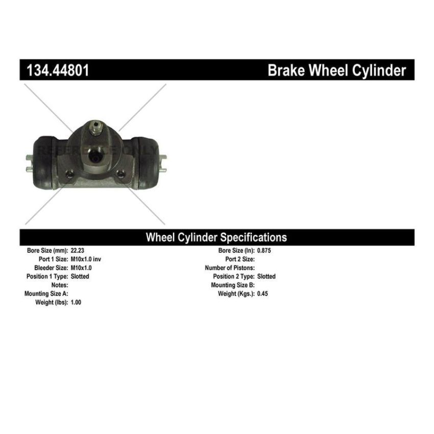 CENTRIC PARTS 134.44801 Centric Premium Wheel Cylinder