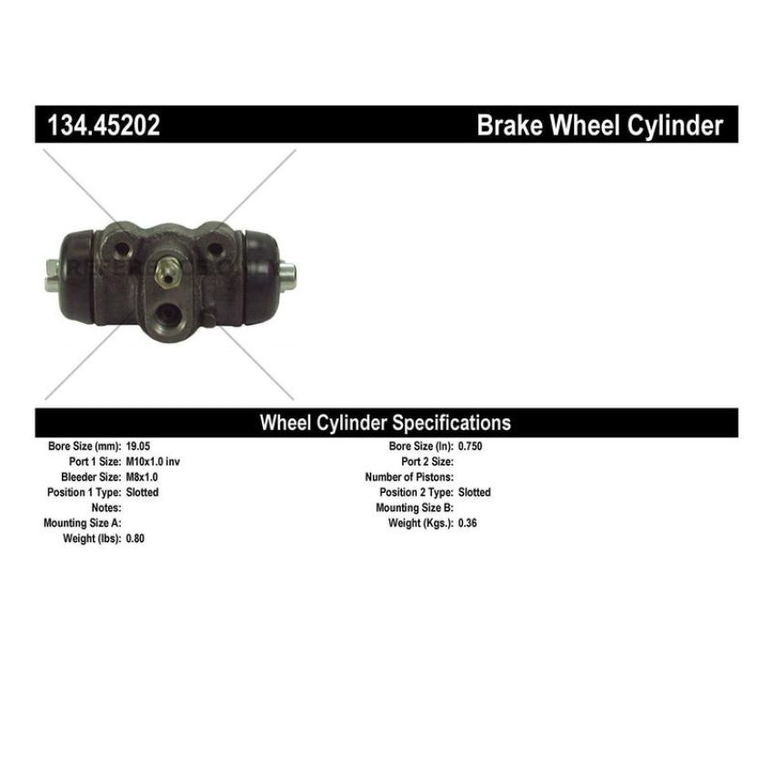 CENTRIC PARTS 134.45202 Centric Premium Wheel Cylinder