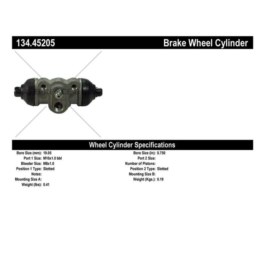 CENTRIC PARTS 134.45205 Centric Premium Wheel Cylinder