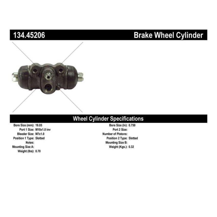 CENTRIC PARTS 134.45206 Centric Premium Wheel Cylinder