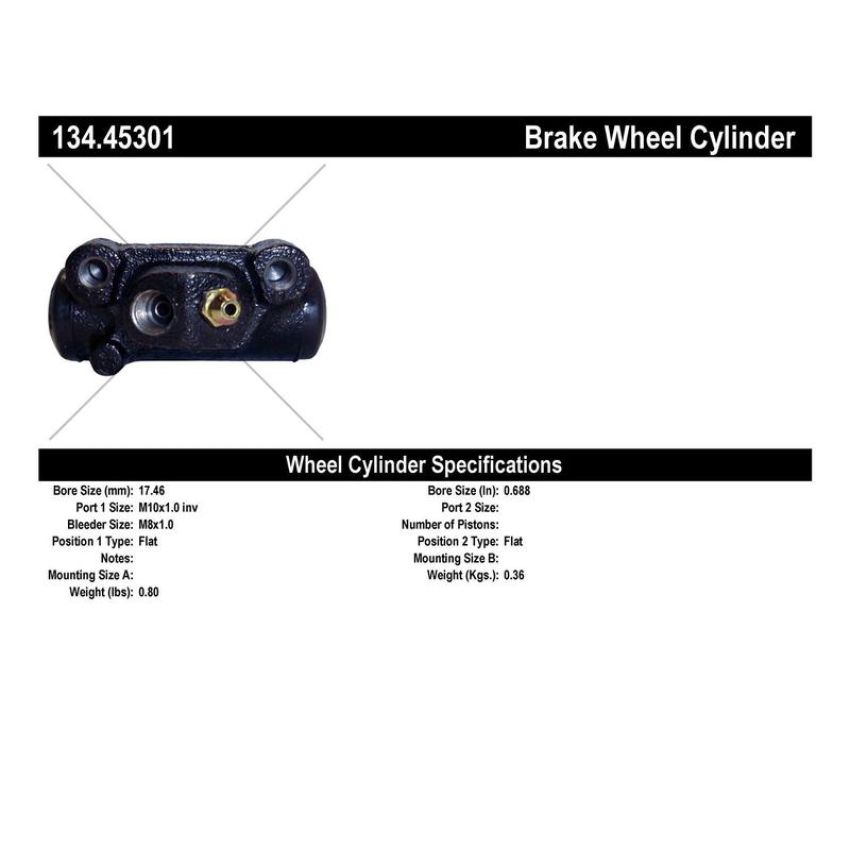 CENTRIC PARTS 134.45301 Centric Premium Wheel Cylinder