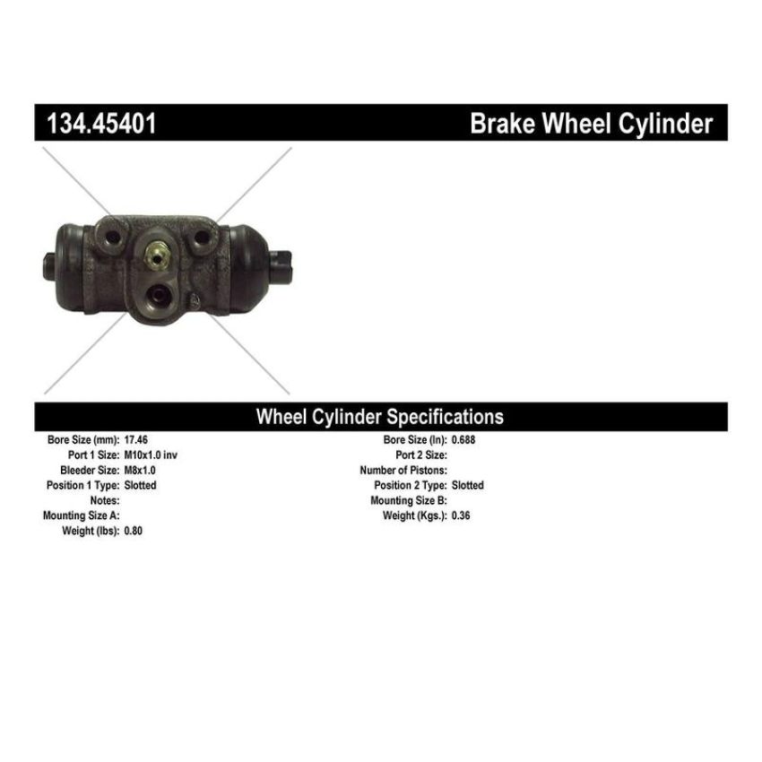 CENTRIC PARTS 134.45401 Centric Premium Wheel Cylinder