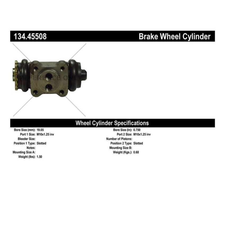 CENTRIC PARTS 134.45508 Centric Premium Wheel Cylinder