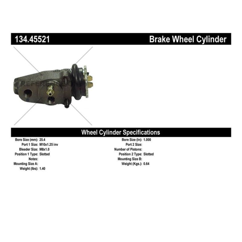 CENTRIC PARTS 134.45521 Centric Premium Wheel Cylinder