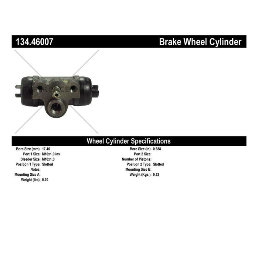 CENTRIC PARTS 134.46007 Centric Premium Wheel Cylinder