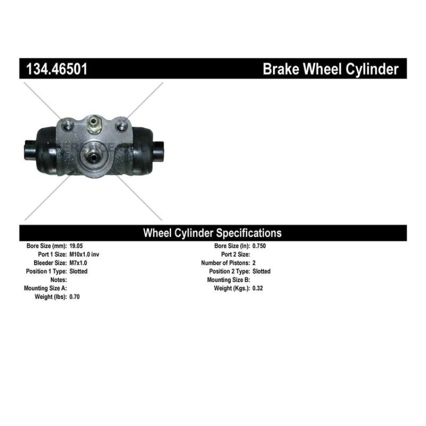 CENTRIC PARTS 134.46501 Centric Premium Wheel Cylinder
