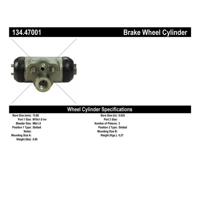 CENTRIC PARTS 134.47001 Centric Premium Wheel Cylinder