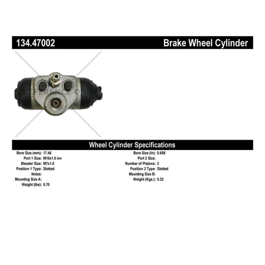CENTRIC PARTS 134.47002 Centric Premium Wheel Cylinder