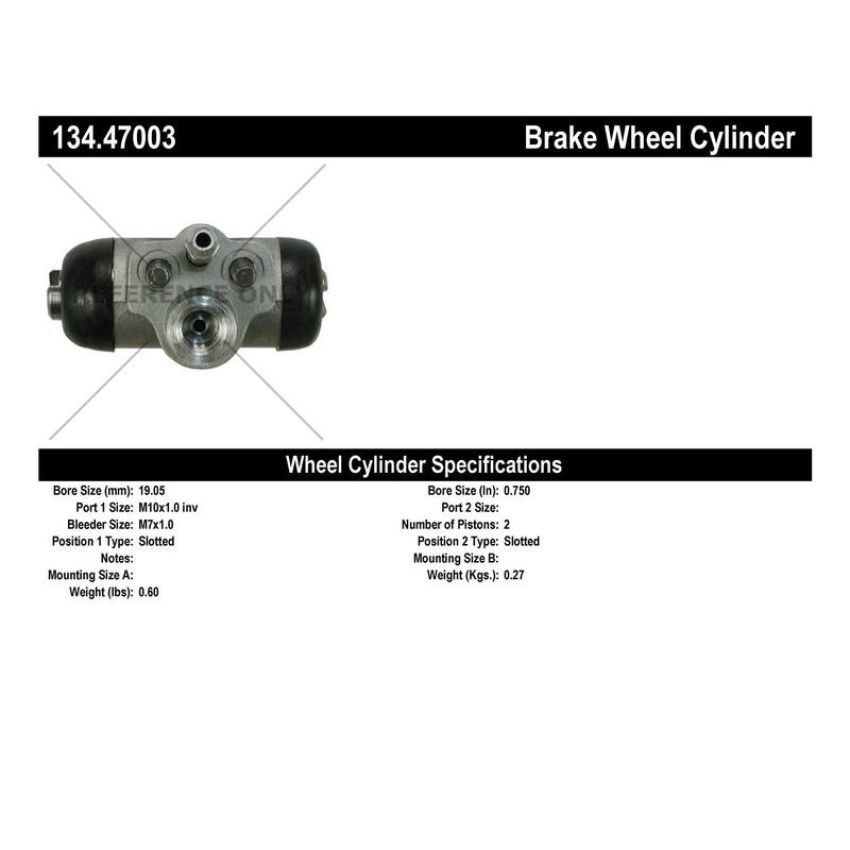 CENTRIC PARTS 134.47003 Centric Premium Wheel Cylinder