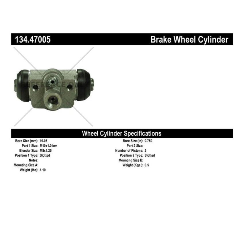 CENTRIC PARTS 134.47005 Centric Premium Wheel Cylinder