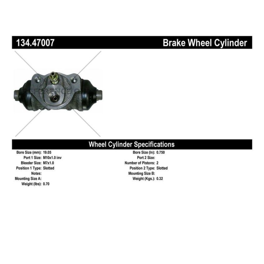 CENTRIC PARTS 134.47007 Centric Premium Wheel Cylinder
