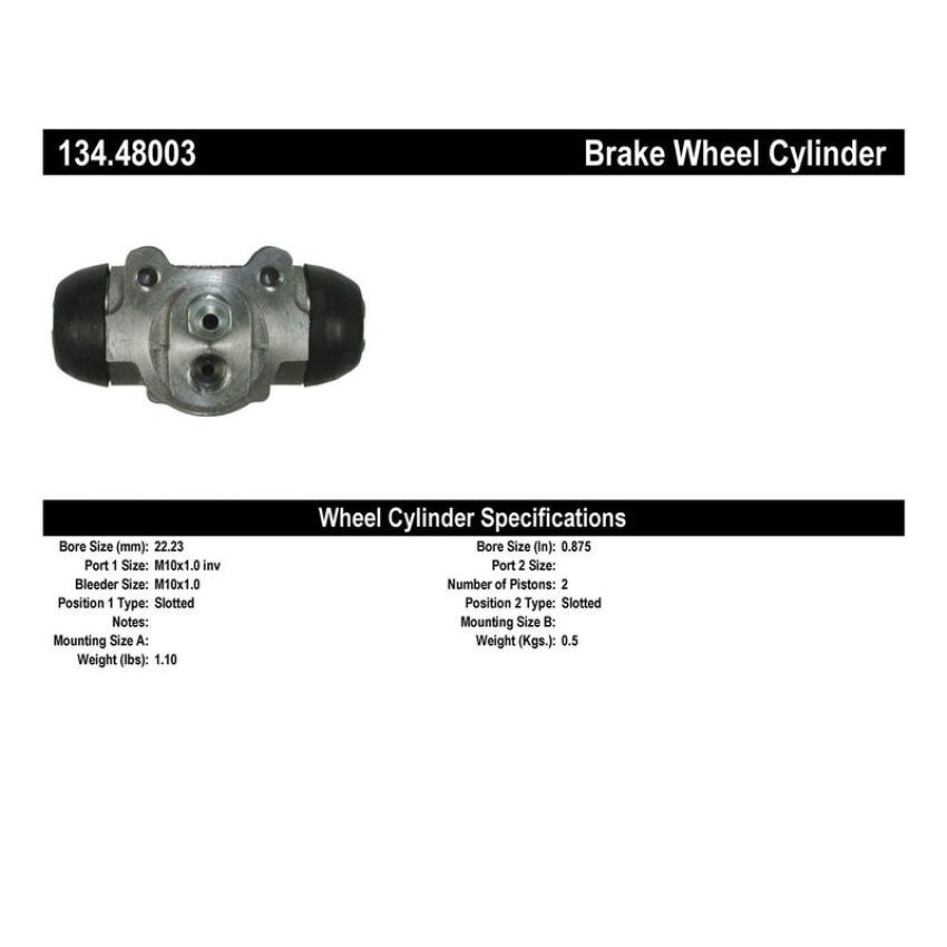 CENTRIC PARTS 134.48003 Centric Premium Wheel Cylinder