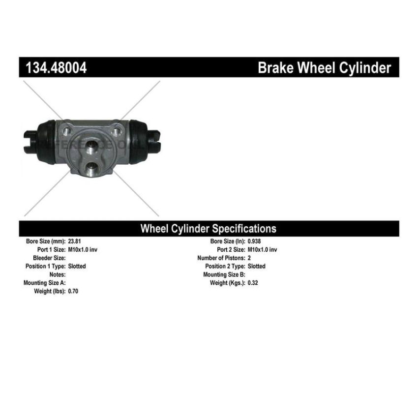 CENTRIC PARTS 134.48004 Centric Premium Wheel Cylinder
