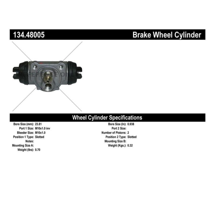 CENTRIC PARTS 134.48005 Centric Premium Wheel Cylinder
