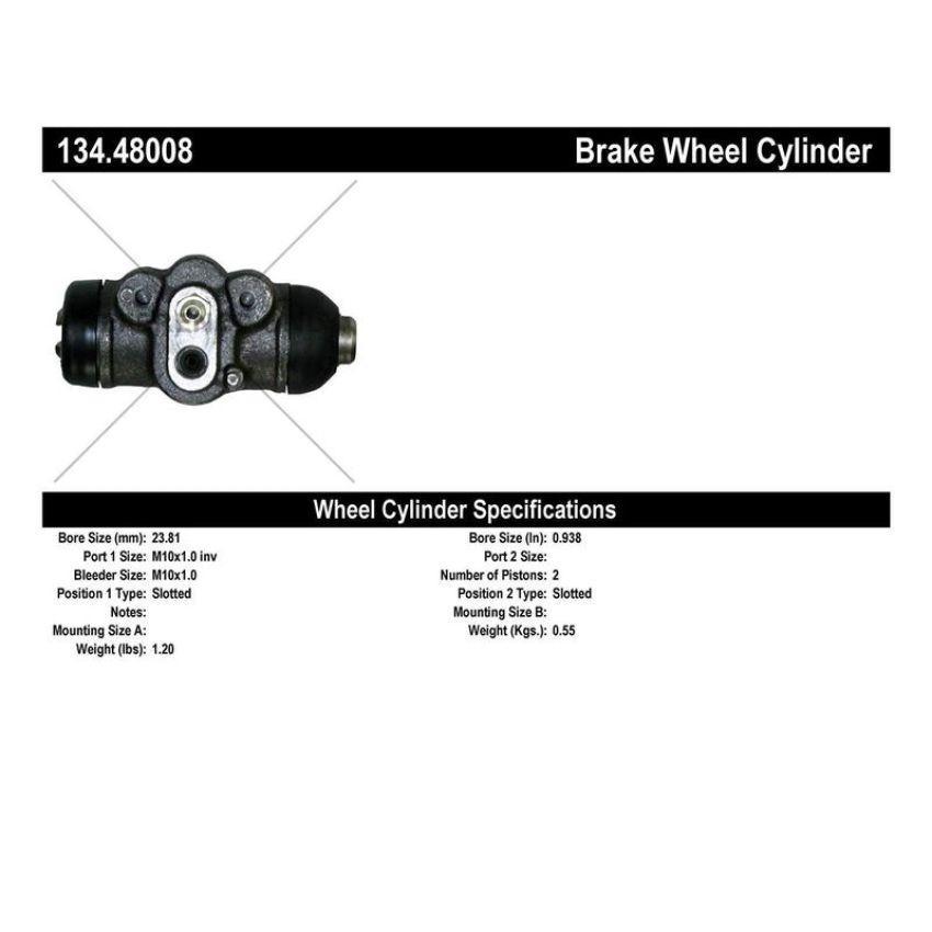 CENTRIC PARTS 134.48008 Centric Premium Wheel Cylinder