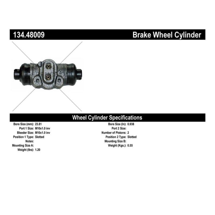 CENTRIC PARTS 134.48009 Centric Premium Wheel Cylinder