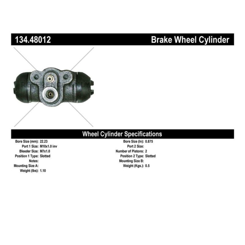 CENTRIC PARTS 134.48012 Centric Premium Wheel Cylinder