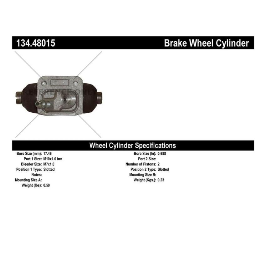CENTRIC PARTS 134.48015 Centric Premium Wheel Cylinder