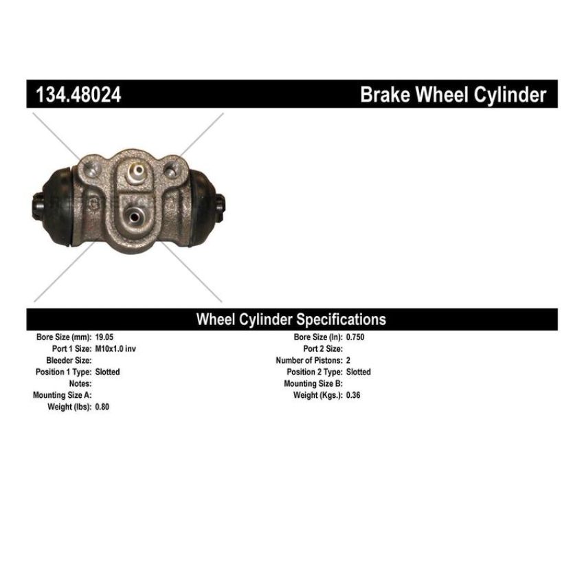 CENTRIC PARTS 134.48024 Centric Premium Wheel Cylinder