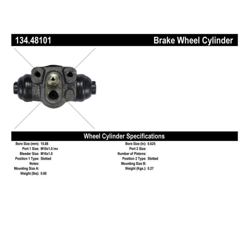 CENTRIC PARTS 134.48101 Centric Premium Wheel Cylinder