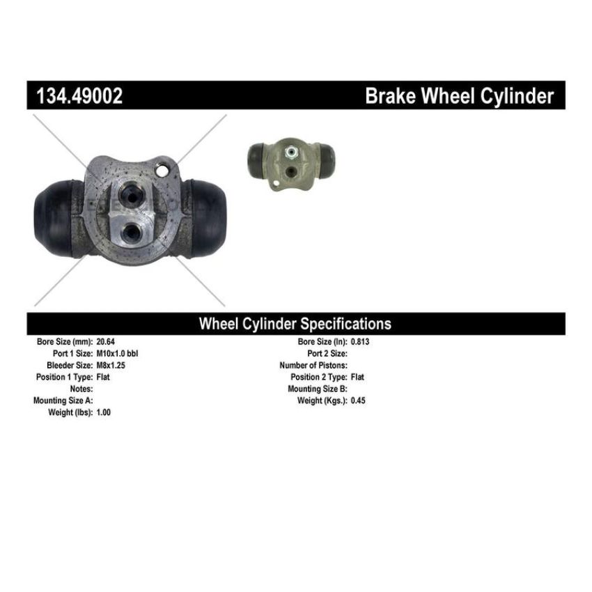 CENTRIC PARTS 134.49002 Centric Premium Wheel Cylinder