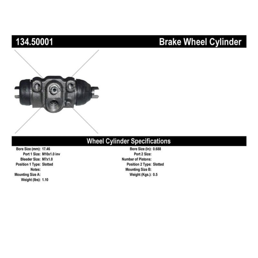 CENTRIC PARTS 134.50001 Centric Premium Wheel Cylinder