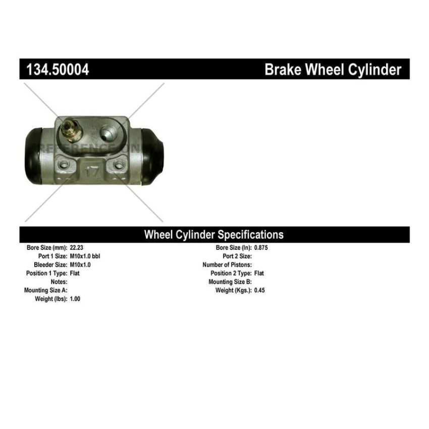 CENTRIC PARTS 134.50004 Centric Premium Wheel Cylinder