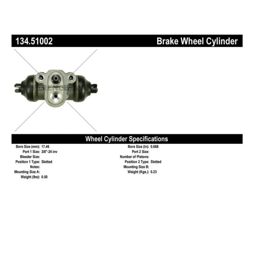 CENTRIC PARTS 134.51002 Centric Premium Wheel Cylinder