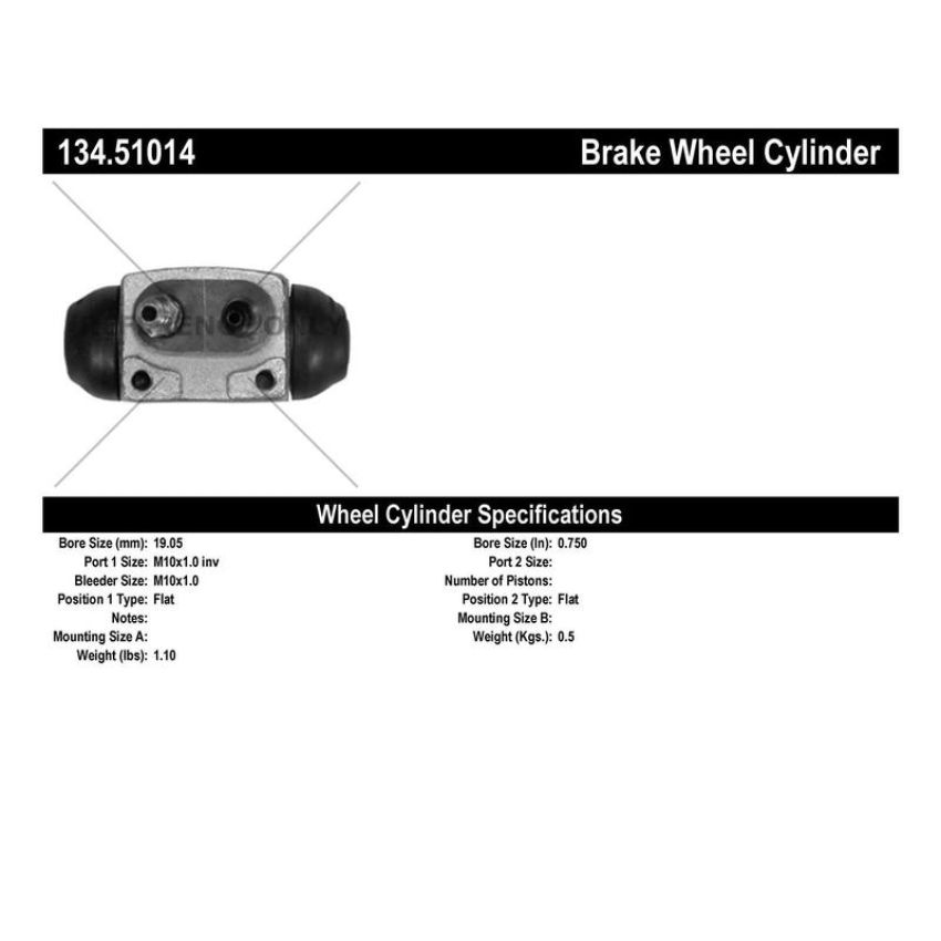 CENTRIC PARTS 134.51014 Centric Premium Wheel Cylinder