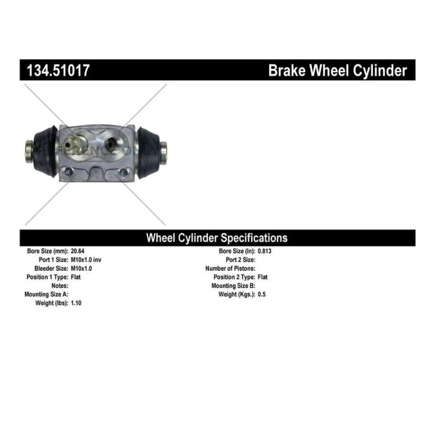 CENTRIC PARTS 134.51017 Centric Premium Wheel Cylinder