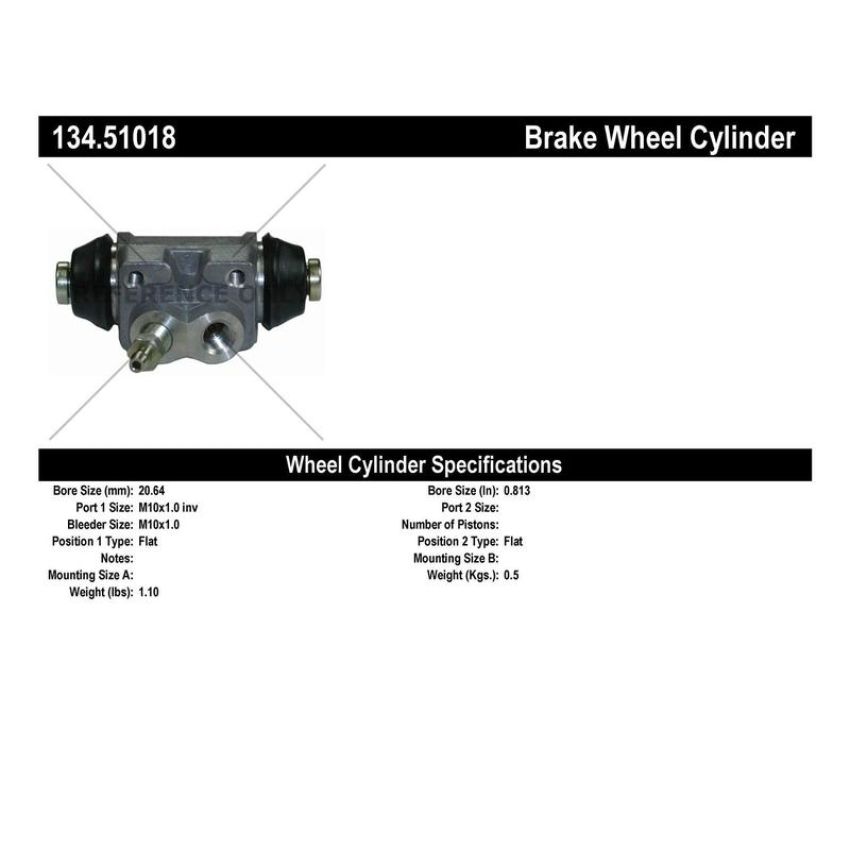 CENTRIC PARTS 134.51018 Centric Premium Wheel Cylinder